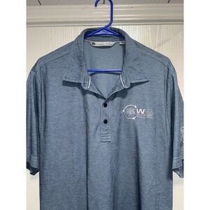 Travis Mathew Waste‎ Management Phoenix Open Polo Shirt Men XLarge Blue PGA Tour